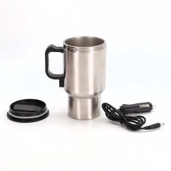 12V autokanvica, 450ml autokanvica so zástrčkou do zapaľovača, vyhrievaný hrnček, prenosná elektrická