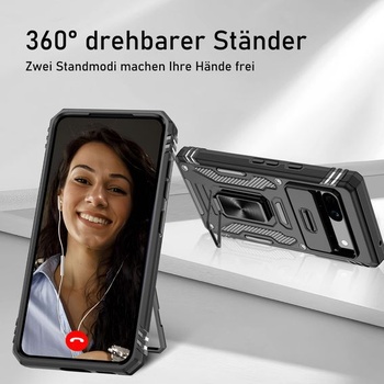 Puzdro Pilaru kompatibilné s Google Pixel 7a s ochranou obrazovky, posuvným krytom fotoaparátu,