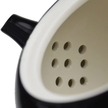 Porcelánová kanvica Xishi, 284 ml, malá kanvica, čínska čajová sada Gongfu, keramická kanvica, čierna