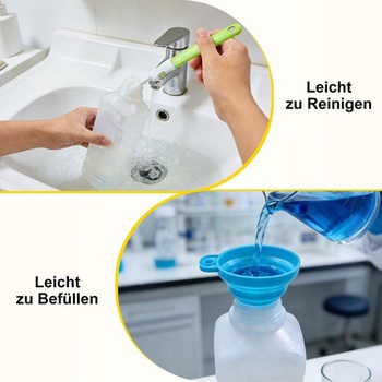 3 x 1000ml fľaše so širokým hrdlom a skrutkovacím uzáverom, HDPE