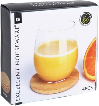 Podtácky Generic bambusové okrúhle 4 ks