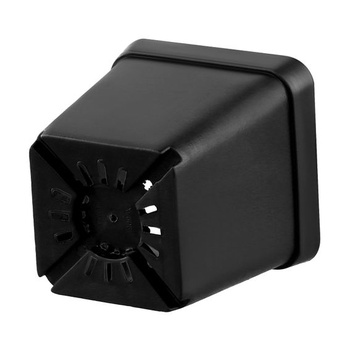 QWORK® 100 kusov plastových kvetináčov na sadenice s priemerom 6 cm, štvorcové kvetináče na pestovanie