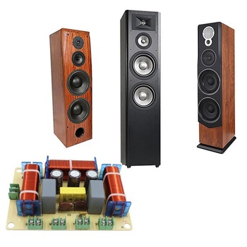 4pásmová výhybka reproduktorov, Hi-Fi kvalita, 400 W, dvojitý delič vysokých/nízkych frekvencií pre