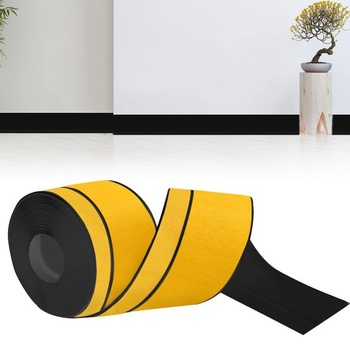 Samolepiaca soklová lišta, 60 mm x 20 mm x 6 m, flexibilná rohová PVC soklová lišta, vhodná do