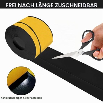 Samolepiaca soklová lišta, 60 mm x 20 mm x 6 m, flexibilná rohová PVC soklová lišta, vhodná do