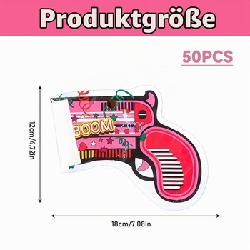 50dielna sada konfetových diel, svadobné stuhy, konfetové delo