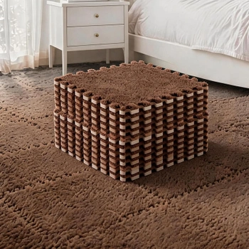 Puzzle EUBSWA plyšové, 12 ks, hnědé