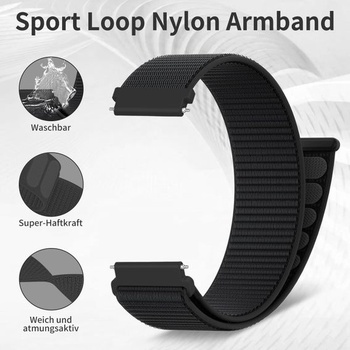 Chinbersky nylonové řemínky na hodinky 16 mm 18 mm 19 mm 20 mm 22 mm rychloupínací nastavitelné
