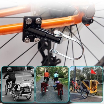 Sada príslušenstva pre prívesné vozíky pre bicykel, pozostávajúci z ťažnej hlavy a adaptéra pre