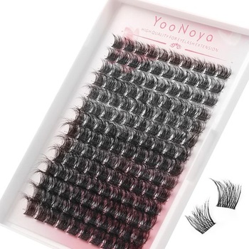 Predlžovanie rias 140 ks 10-16 mm D Curl riasy zhluk DIY individuálne objemové predĺženie rias s