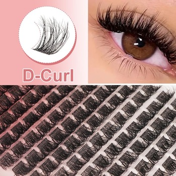 Predlžovanie rias 140 ks 10-16 mm D Curl riasy zhluk DIY individuálne objemové predĺženie rias s
