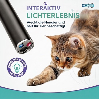 Interaktívna hračka pre mačky - Hračka pre mačky a psy s LED svetlom, Interaktívna hračka pre mačky