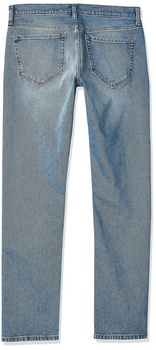 Pánske džínsy Amazon Essentials Slim-Fit - ukončené farby, 34W / 28L, svetlo vyprané