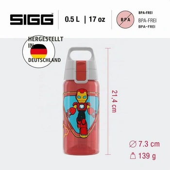 Sigg - Detská fľaša na vodu - Viva One - Vyrobené v Nemecku - Vhodná pre sýtené nápoje -