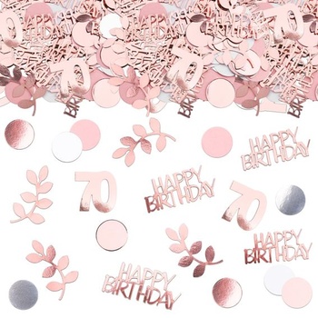 Dekorácia GoldRock Confetti k 70. narodeninám veľké 2,5-5,5 cm, 200 kusov rozptylových dekorácií k 70.