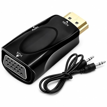 Adaptér HDMI na VGA s audio káblom 1080P 60Hz pre PC/Laptop