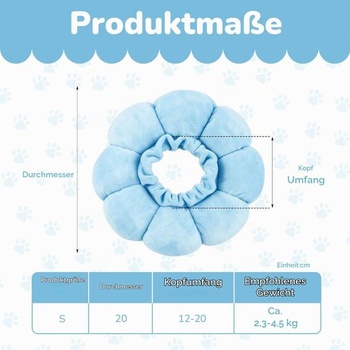 Obojok na krk pre mačky, veľkosť S, ochrana proti olizovaniu pre mačky, mäkký obojok na krk pre mačky