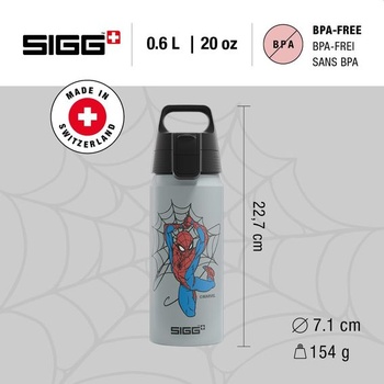 SIGG - Detská hliníková fľaša na vodu - WMB ONE - Vyrobené vo Švajčiarsku - Vhodná pre sýtené nápoje