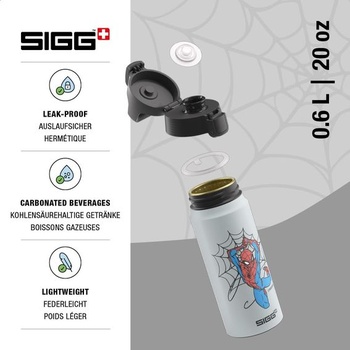 SIGG - Detská hliníková fľaša na vodu - WMB ONE - Vyrobené vo Švajčiarsku - Vhodná pre sýtené nápoje