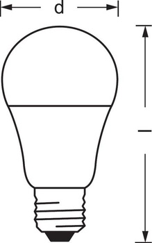 LEDVANCE Chytrá LED žiarovka s technológiou WiFi, pätica E27, stmievateľná, teplá biela (2700 K),