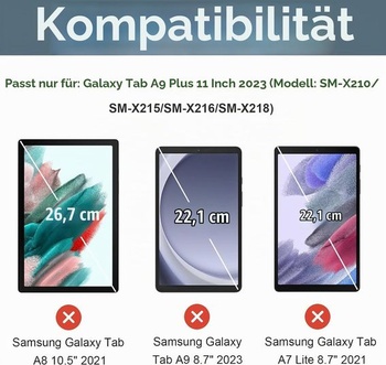 Pouzdro ProCase pro Samsung Galaxy Tab A9+ / A9 Plus 11 palců 2023 (SM-X210), Trojité ochranné