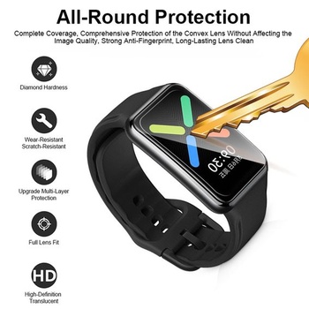 Náhradný náramok GIOPUEY pre Oppo Watch Free, [2 v 1] TPU silikónový náramok + ochrana displeja
