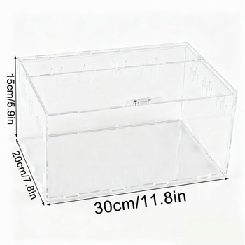 Terárium pre slimáky, akrylové terárium 30x20x15cm s vetracími otvormi