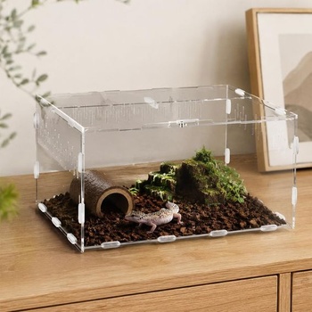Terárium pre slimáky, akrylové terárium 30x20x15cm s vetracími otvormi