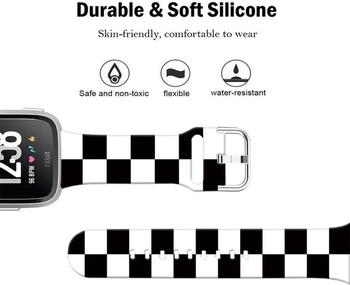 Mäkký silikónový športový remienok s kresleným vzorom s priemerom 23 mm kompatibilný s Fitbit Versa