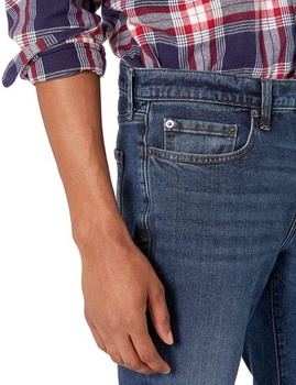 Pánske džínsy Amazon Essentials Slim-Fit – Ukončené farby, 32W / 30L, Stredne prané