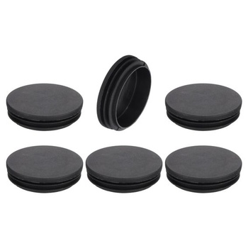 QUARKZMAN 6 kusov okrúhlych zátok do potrubia, čierne lamelové zátky, vnútorný priemer 68 mm, vnútorné