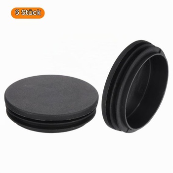 QUARKZMAN 6 kusov okrúhlych zátok do potrubia, čierne lamelové zátky, vnútorný priemer 68 mm, vnútorné