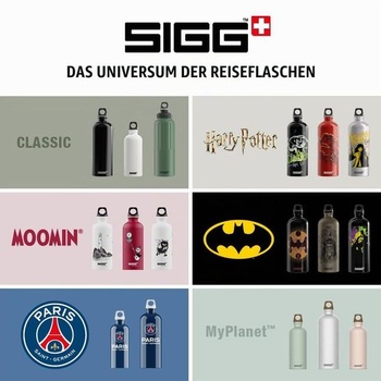 Sigg - Hliníková fľaša na vodu - Cestovné - Vyrobené vo Švajčiarsku - Certifikované Climate Partner -