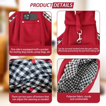 Taška cez rameno pre psov, vínová, Snuggle Sling pre psov do 7,5 kg