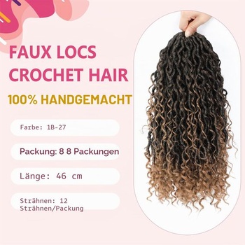 Vlasy Goddesslocs Boho Faux Locs 46 cm