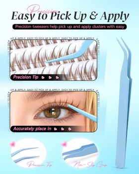 Súprava rias Obeyalash Hnedé manga riasy s pinzetou na lepidlo K-Manga Kit