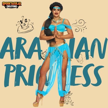 Kostým arabské princezny Spooktacular Creations pro ženy, vílí taneční kostým pro dospělé,