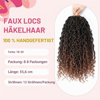 Háčkované vlasy Goddess Locs 36 cm