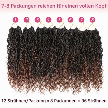 Háčkované vlasy Goddess Locs 36 cm