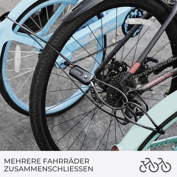 1,8 m dlhý pythonový káblový zámok na bicykel, motorku, kolobežku, zámok na kameru, 4miestny