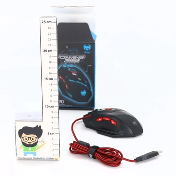 herná myš zelotes T90 9200 DPI, 8 programovateľných tlačidiel, viacrežimová LED, USB herná myš,
