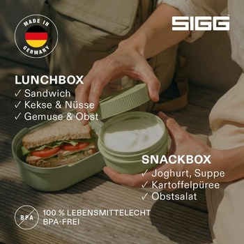 Sigg - LUMO Lunchbox L - Vyrobené v Nemecku - Deliaca prepážka a nepriepustná krabička na desiatu -