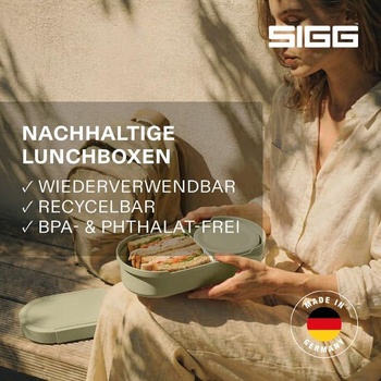 Sigg - LUMO Lunchbox L - Vyrobené v Nemecku - Deliaca prepážka a nepriepustná krabička na desiatu -