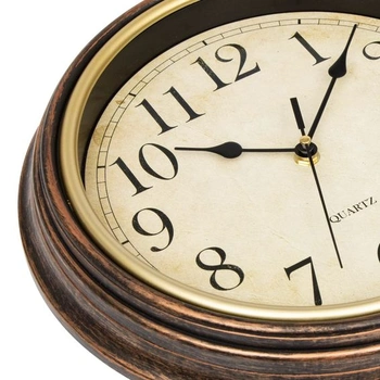 ACCSHINE Vintage nástenné hodiny, tiché, 30 cm, hnedé