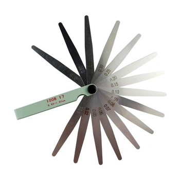 Súprava škárových merných čepelí AHL 0,02–1 mm, 17 čepelí (100 mm)