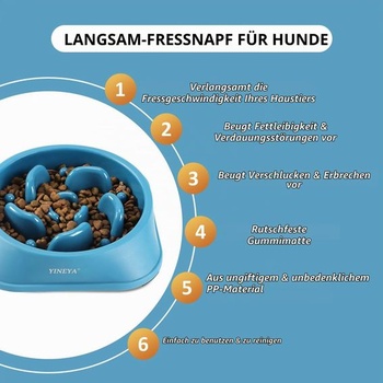 YINEYA sada misiek pre psov, 1dielna miska proti prehĺtaniu pre psov na 2 hrnčeky, labyrintová miska proti