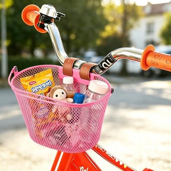 Detský košík na bicykel CEWROM, kovový predný košík na bicykel pre dievčatá a chlapcov, košík na predný