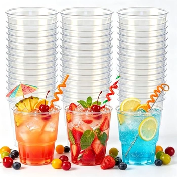 50 opakovane použiteľných plastových kelímkov, 200ml,…