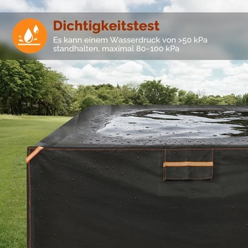 GARPROVM Voděodolný kryt na zahradní nábytek, 350x260x90cm XXL, 420D Oxford s ventilací, ochranný