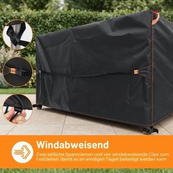 GARPROVM Voděodolný kryt na zahradní nábytek, 350x260x90cm XXL, 420D Oxford s ventilací, ochranný